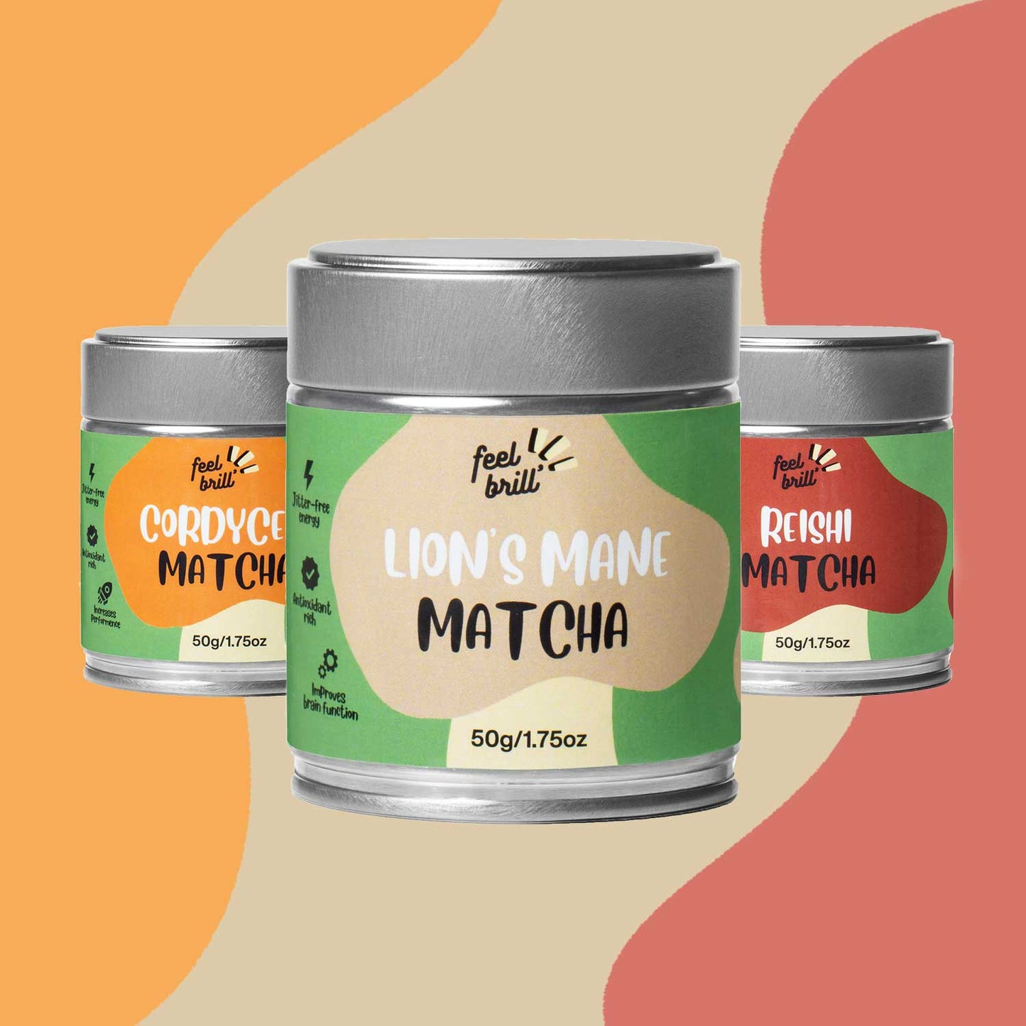 Matcha rinkinys su adaptogeniniais grybais