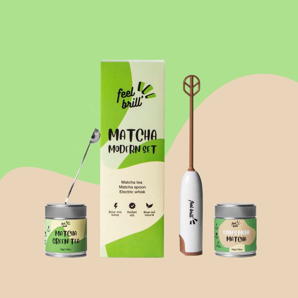Beginner's matcha tea set for energy and concentration
