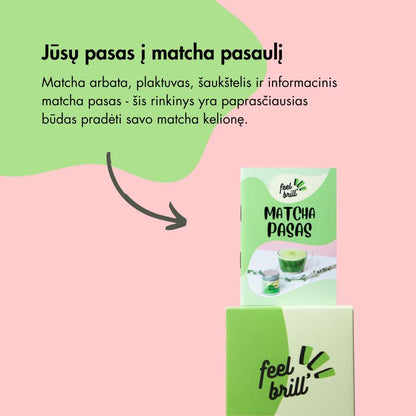 Pradedančiojo matcha arbatos rinkinys energijai ir skaniai pradžiai