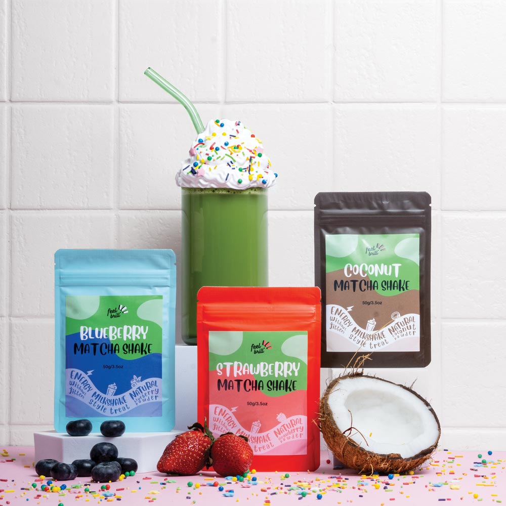 A collection of all matcha smoothie flavors