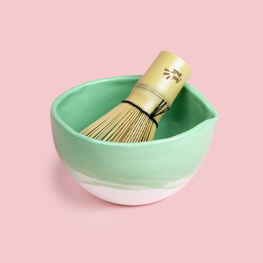 Rankų darbo matcha dubenėlis - Žalias