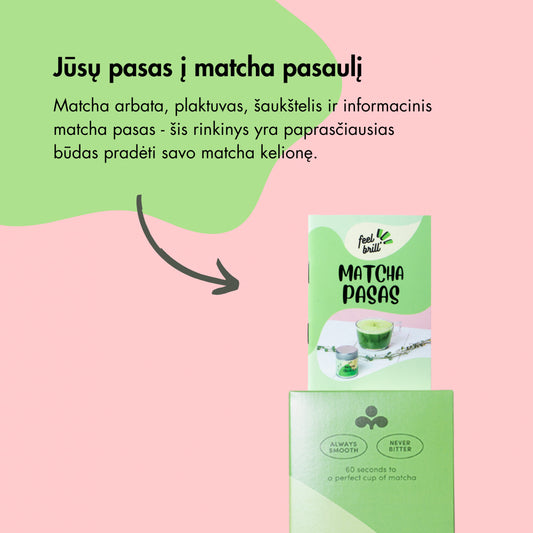 Modernus matcha arbatos rinkinys